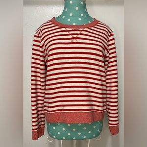 Levi's Red & White Striped Sweatshirt L